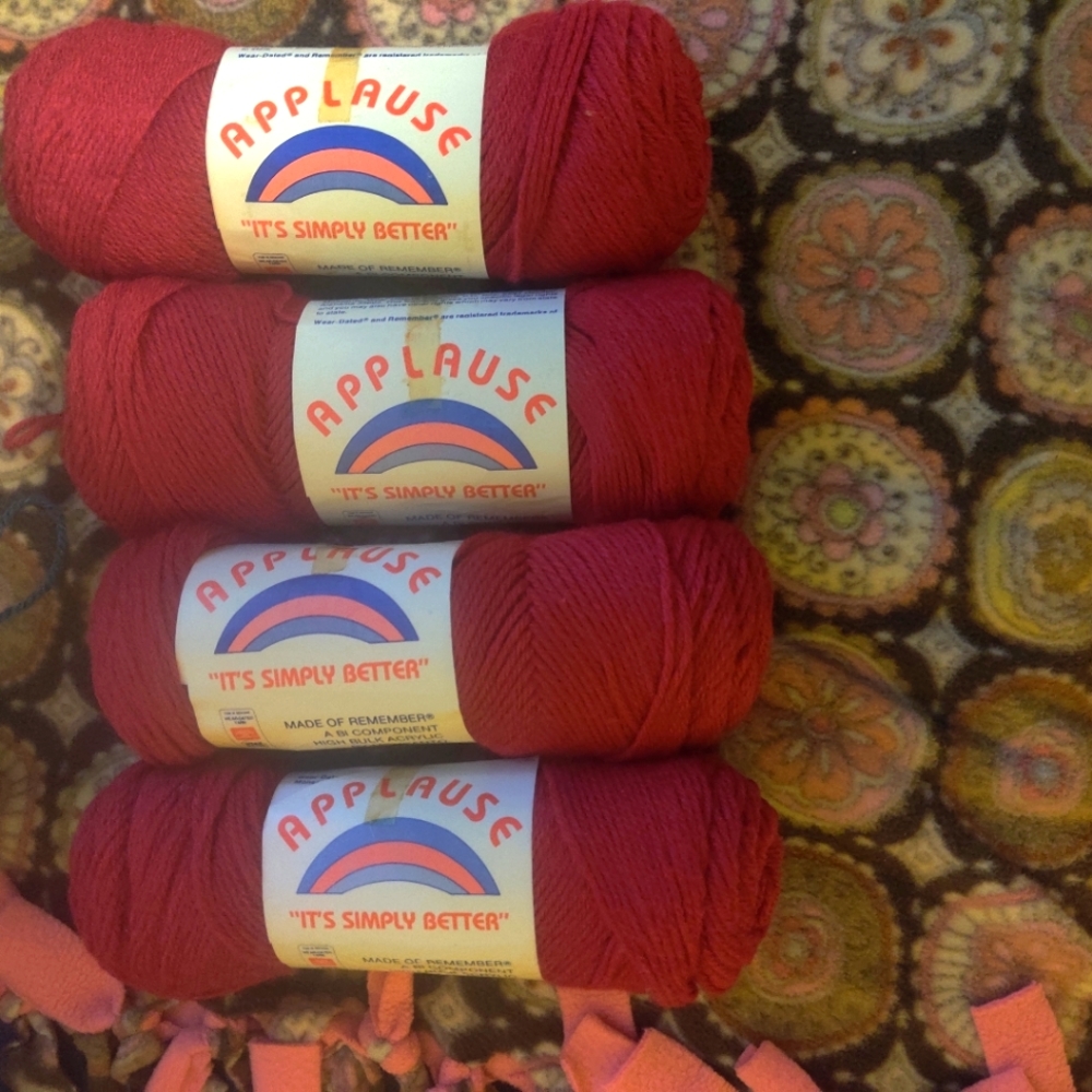 Lot of 4 Applause acrylic yarn